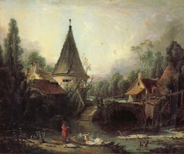 Francois Boucher Landscape near Beauvais oil painting picture